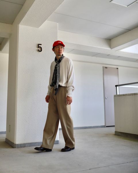 A.PRESSE 2023 Style2 Vintage Wool Trousersスタイル