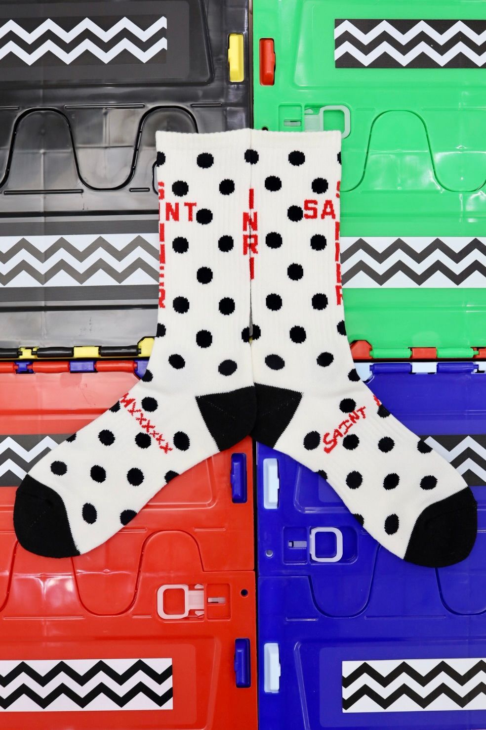 セントマイケル 26SS DOT SOCKS(SM-MK8-0000-101)WHITE★1月10日(土)発売！