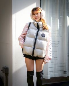 カナダグースレディース Cypress Puffer Vest Black Label (2257WB)Silverbirch☆新作発売！