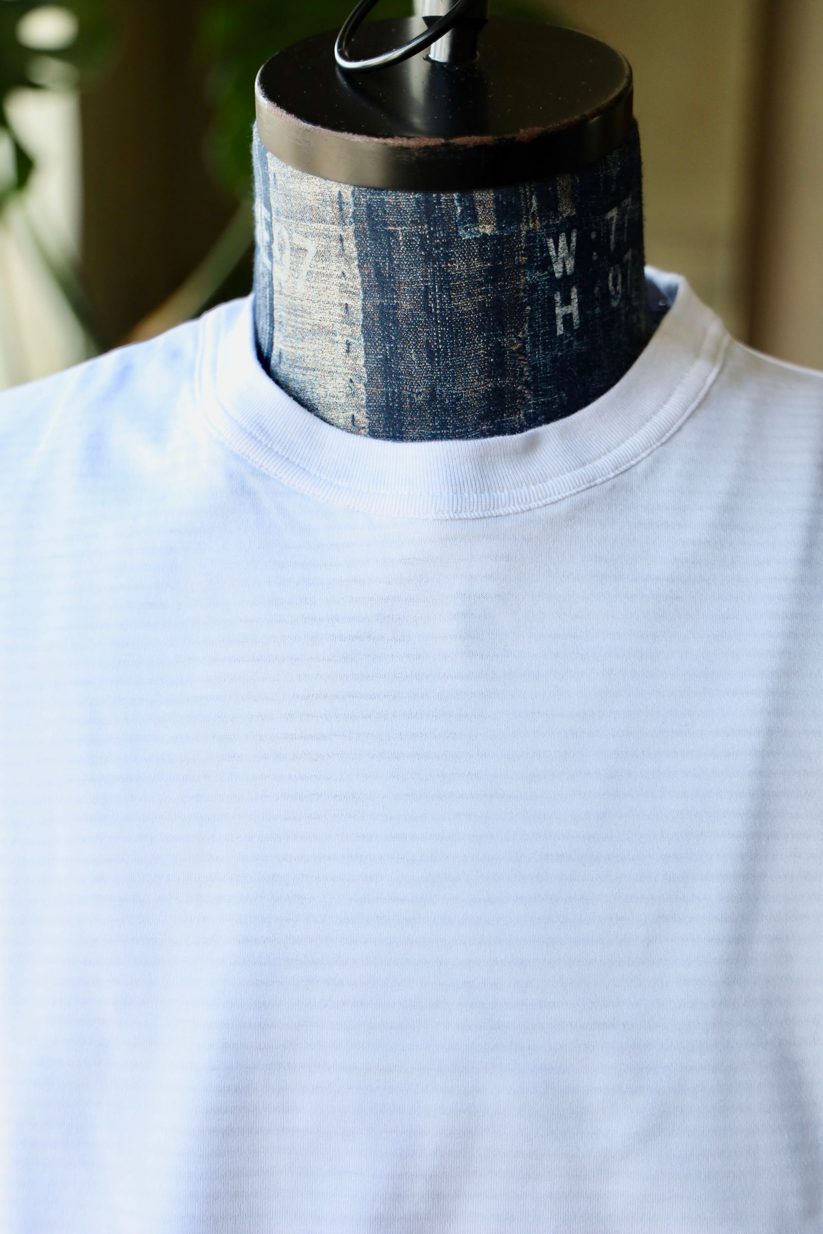 イズネス25SS REVERSIBLE BALLOON BORDER T-SHIRT(1007SSCST05)WHITE×NAVY border