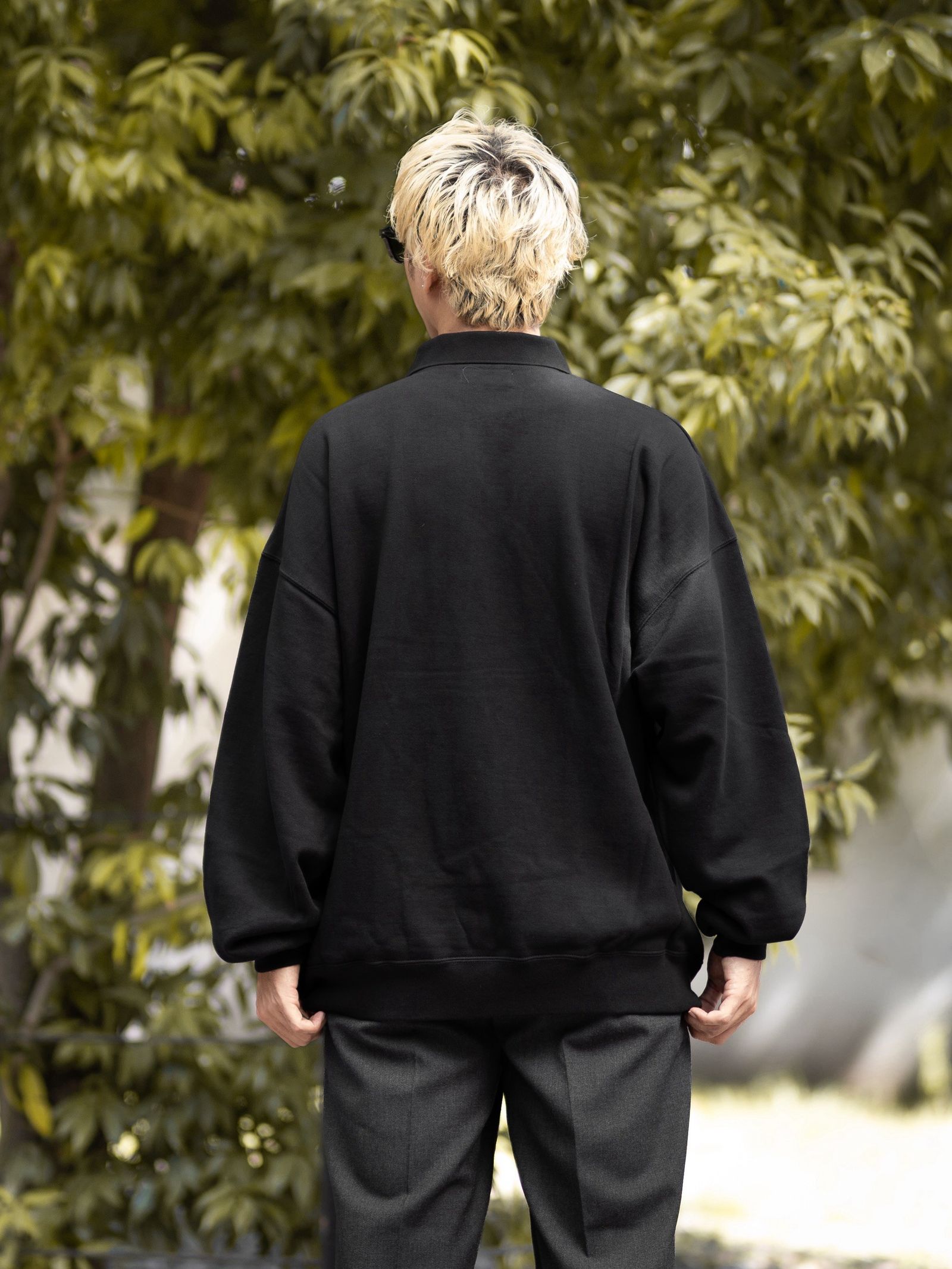 Graphpaper AZUMA Terry Pullover Polo Sweat (BLACK) MARKスタイル！