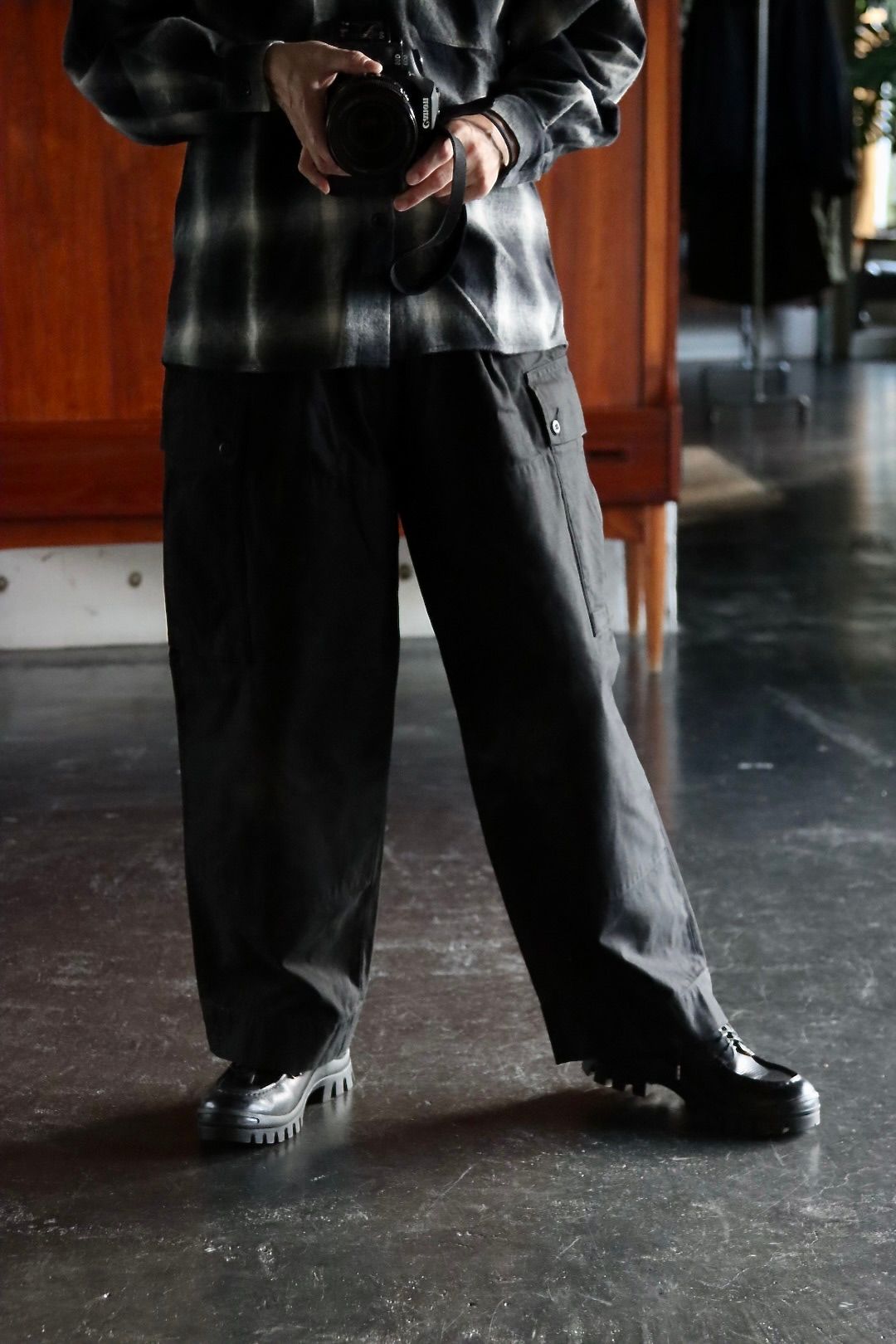 アプレッセ22FW MT Trooper Pants"BLACK"スタイル