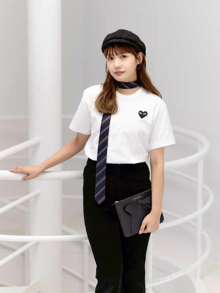 コムデギャルソン 財布 Big Bow Zip Pouch Large(8Z-O510-051)Black