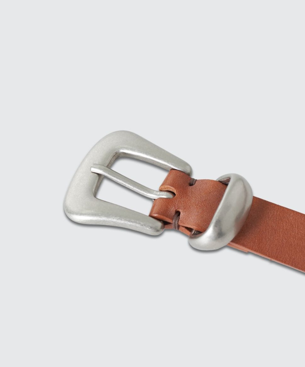 ヨーク25SS LEATHER NALLOW WESTERN BELT(YK25SS0983A)BROWN