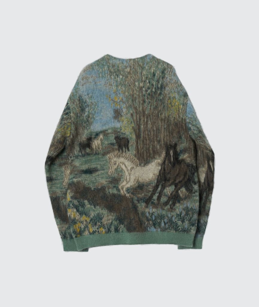 ヨーク25SS HORSE JAQUCARD MOHAIR CARDIGAN - KEITA MARUYAMA 30TH ANNIV. EXCLUSIVE-(YK24FW0883S-KM)HORSE