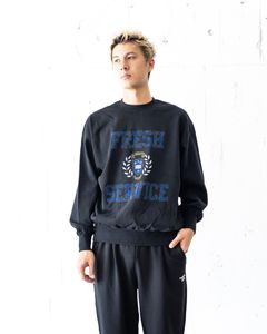フレッシュサービス LIGHT OZ CREW NECK SWEAT "COLLEGE"(FSC253-70017)BLACK★8月16日(土)発売！