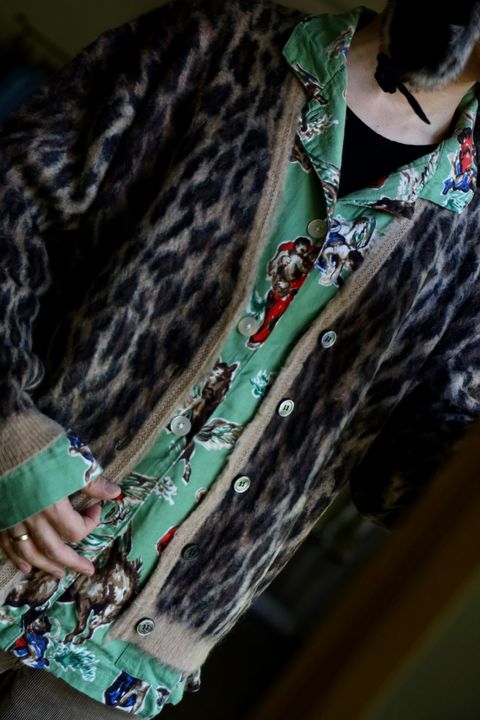 ©SAINT M×××××× MOHAIR CARDIGAN"LEOPARD"スタイル
