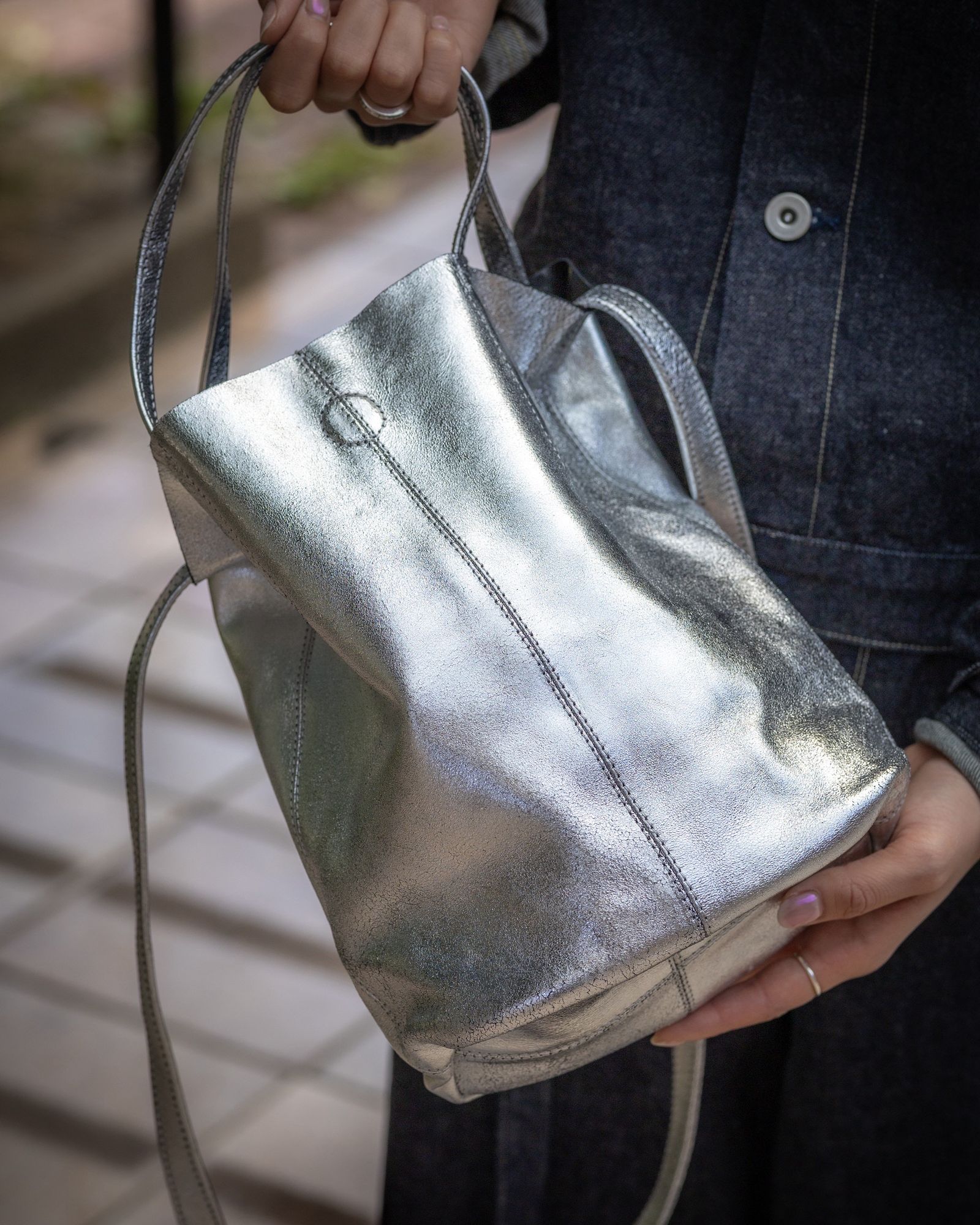 Morphee / モルフェトートバッグ 【SHORT】2WAY SMALL TOTE (SS-SIL) SILVER☆再入荷しました！