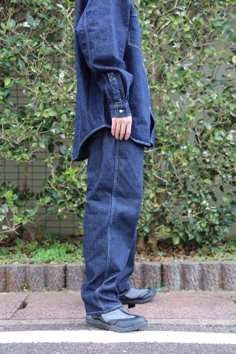 Graphpaper Denime Five Pocket Pants & Denime Regular Collar Shirt style 2020.12.14