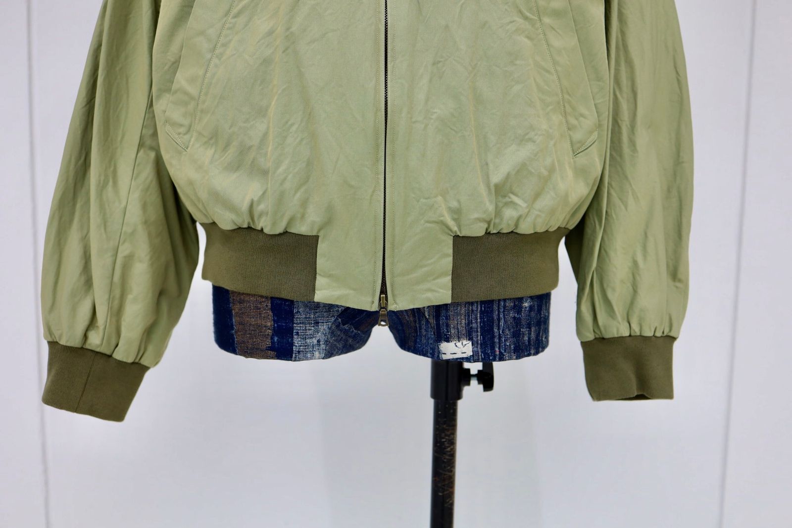 blurhms ブラームス 26SS ハリントンジャケット Cotton Gabardine Harrington Jacket(BHS26S003)GreenBeige☆新作発売！