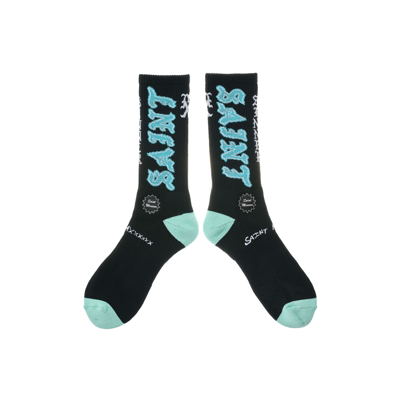 セントマイケル 26SS SAINT SOCKS(SM-MK8-0000-111)BLACK×BLUE☆4月11日(土)発売！