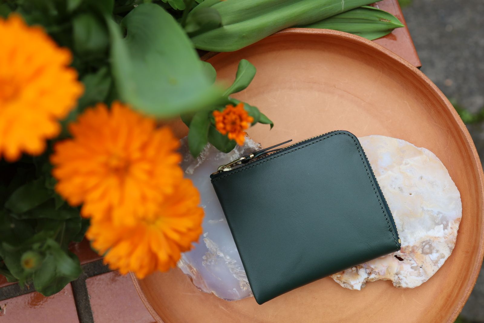 コムデギャルソン L字型ZIP財布(8Z-D003-051-5)BOTTLE GREEN☆4月11日再入荷！