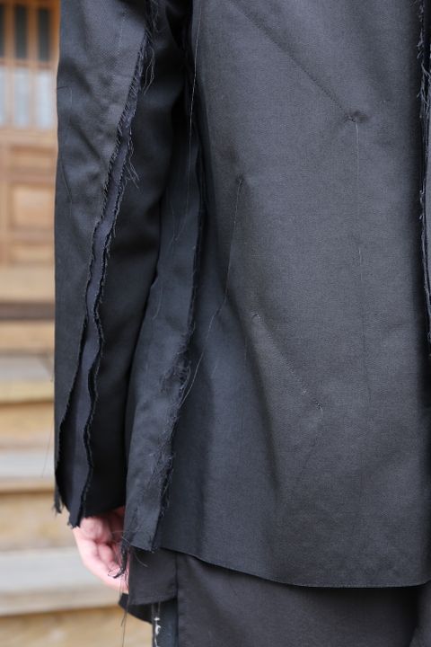 Yohji Yamamoto pour Homme 2020AW 新作 M-3BS 重ねST止レイヤードジャケット(HR-J10-802)style.2020.11.23.