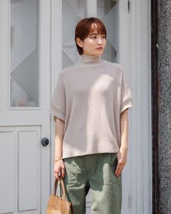 Graphpaper 25SS 新作 Linen Solotex S/S Mock Neck Knit style.2025.3.12