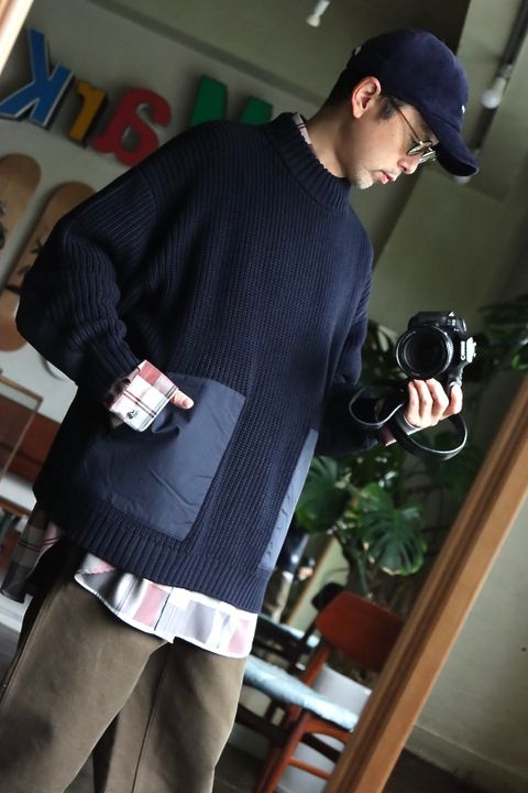 フレッシュサービス22AW HIGH NECK COMBAT KNITスタイル2022.10.9.