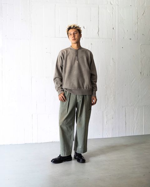 A.PRESSE Vintage Half Zip Rib Collar Sweatshirt 8月23日(土)新作発売！