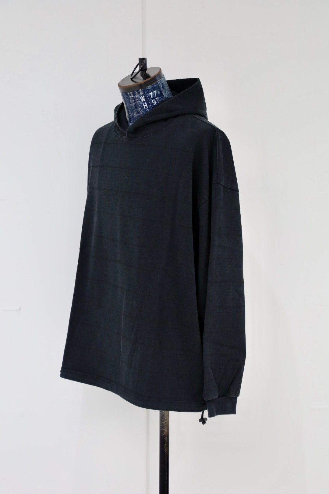 S.F.C 25FW エスエフシー SIDE STRIPE HOODY LS TEE (DISCHARGED) (SFCFW25CS07)Black