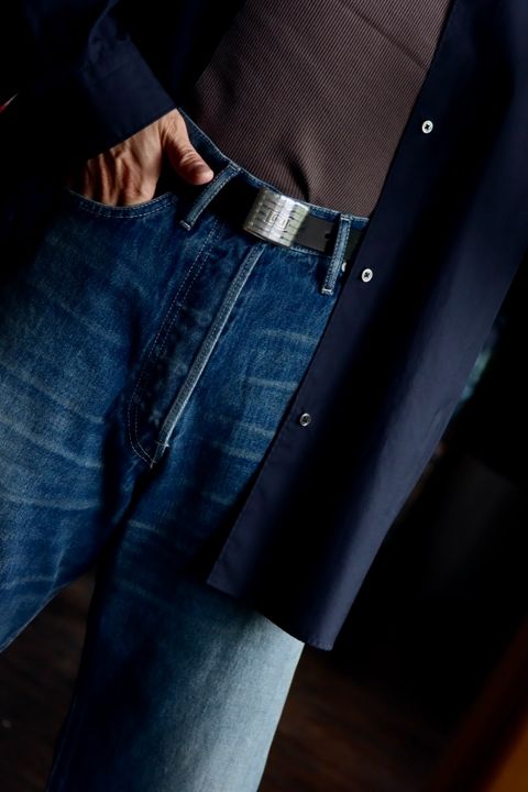 Graphpaper Selvage Denim Five Pocket wide Straight Pantsスタイル.2023.7.31.