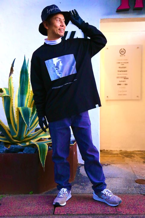 Graphpaper Poet Meets Dubwise for GP Jersey L/S Tee "SUN"BLACK style.2020.11.9.