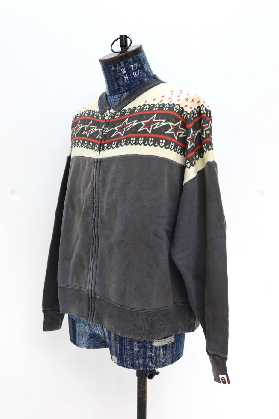 セントマイケル 26SS BAPE_ZIP CARDIGAN(SM-MK8-0000-C52)CHARCOAL☆2月7日(土)10:00発売！