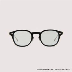 ノチノオプティカル "JIFUSAN" #2.GLOSS BLACK × GREY GREEN to D.GREY(調光モデル)