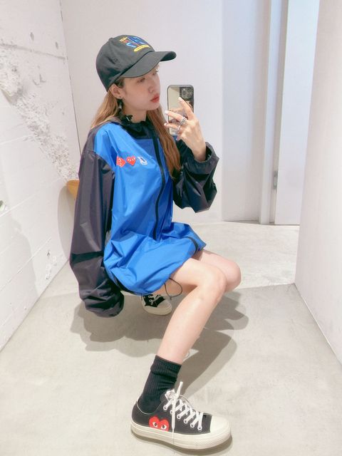 PLAY Comme des Garçons x K-WAYフルジップアップナイロンパーカーstyle.2024.7.2