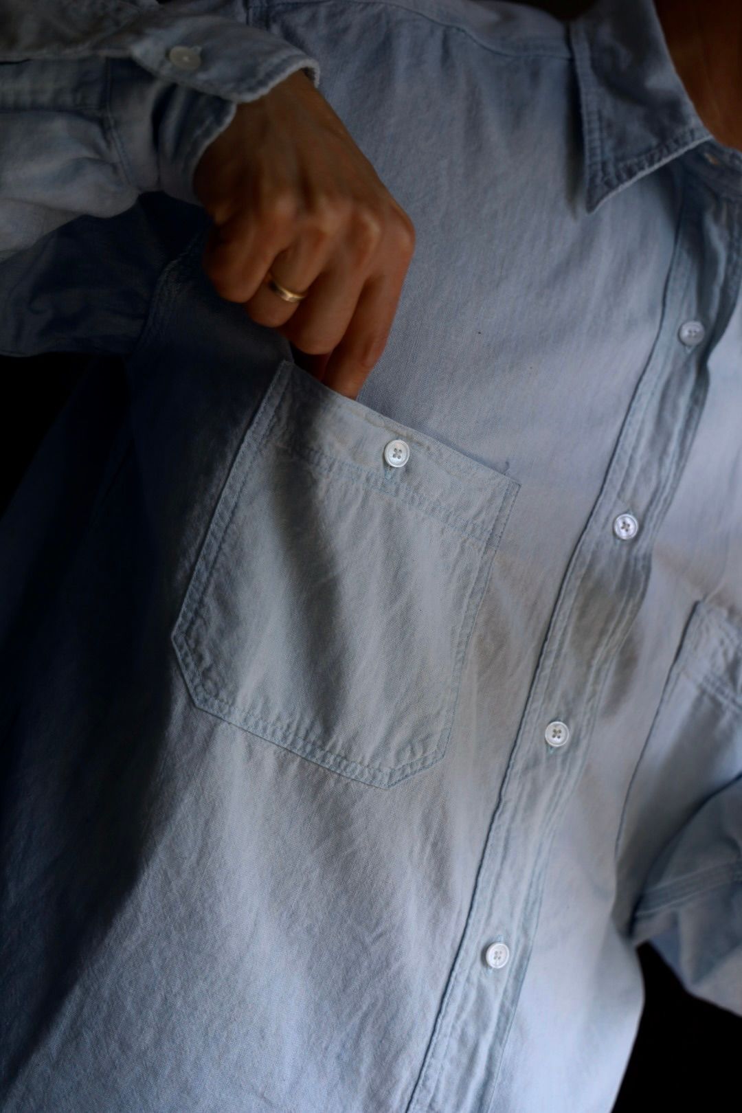 アプレッセ 2025 STYLE2 Vintage Chambray Shirts(25AAP-02-04)BLEACH☆6月28日(土)発売！