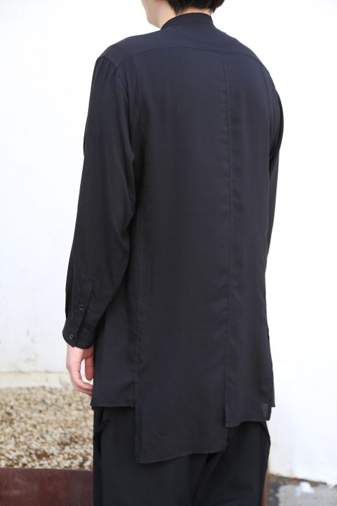 sulvam2020AW 新作Gabardine classic shirt"BLK" style.2020.9.21.