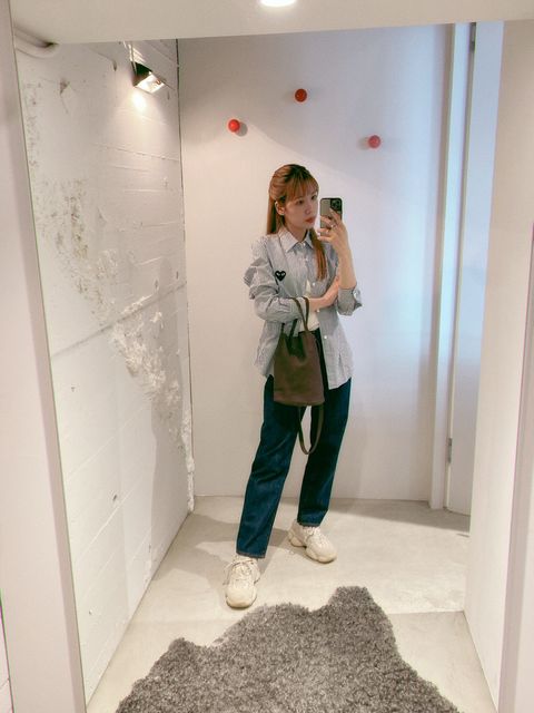 PLAY COMME des GARCONS(プレイコムデギャルソン) ストライプシャツ style.2024.5.18