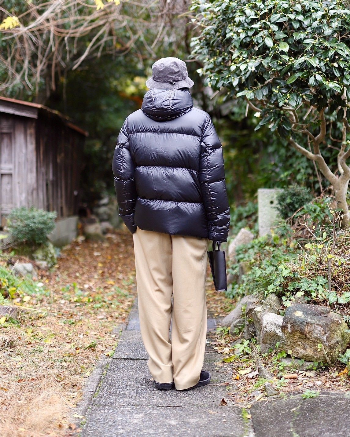 CANADA GOOSE カナダグース Crofton Puffer Black Labelスタイル