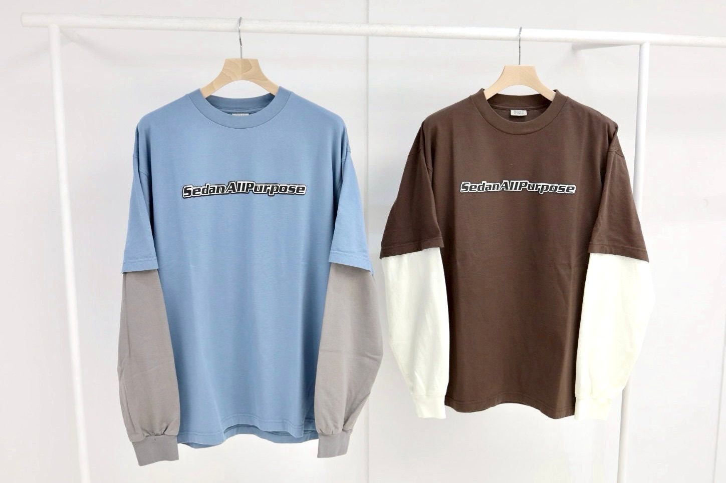 セダンオールパーパス 26SS Skate Logo Layered L/S Tee(SD26S-CT05)Brown x Off☆3月7日(土)発売！