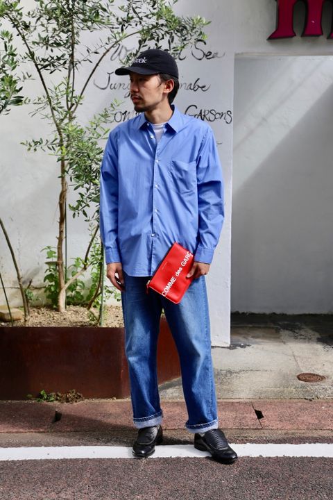 Graphpaper Broad L/S Regular Collar Shirt"BLUE"Style.2020.7.31.