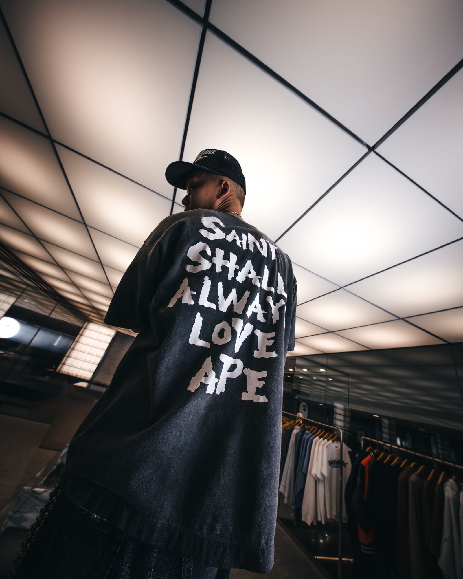 セントマイケル 26SS BAPE_SS T-SHIRT/ALWAYS LOVE(SM-MK8-0000-C49)BLACK☆2月7日(土)10:00発売！