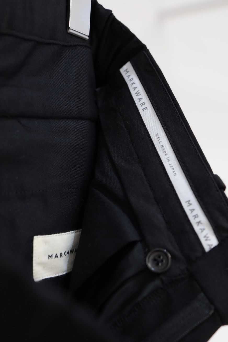 マーカウェア 26SS ワイドトラウザーズ TRIPLE PLEATED WIDE TROUSERS(A26A13PT02C)BLACK☆新作発売！