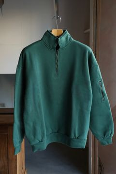イズネス 25AW PIGMENT DYED ZIP SWEATSHIRT(25AW_08_1007AWCS04)GREEN☆新作発売！