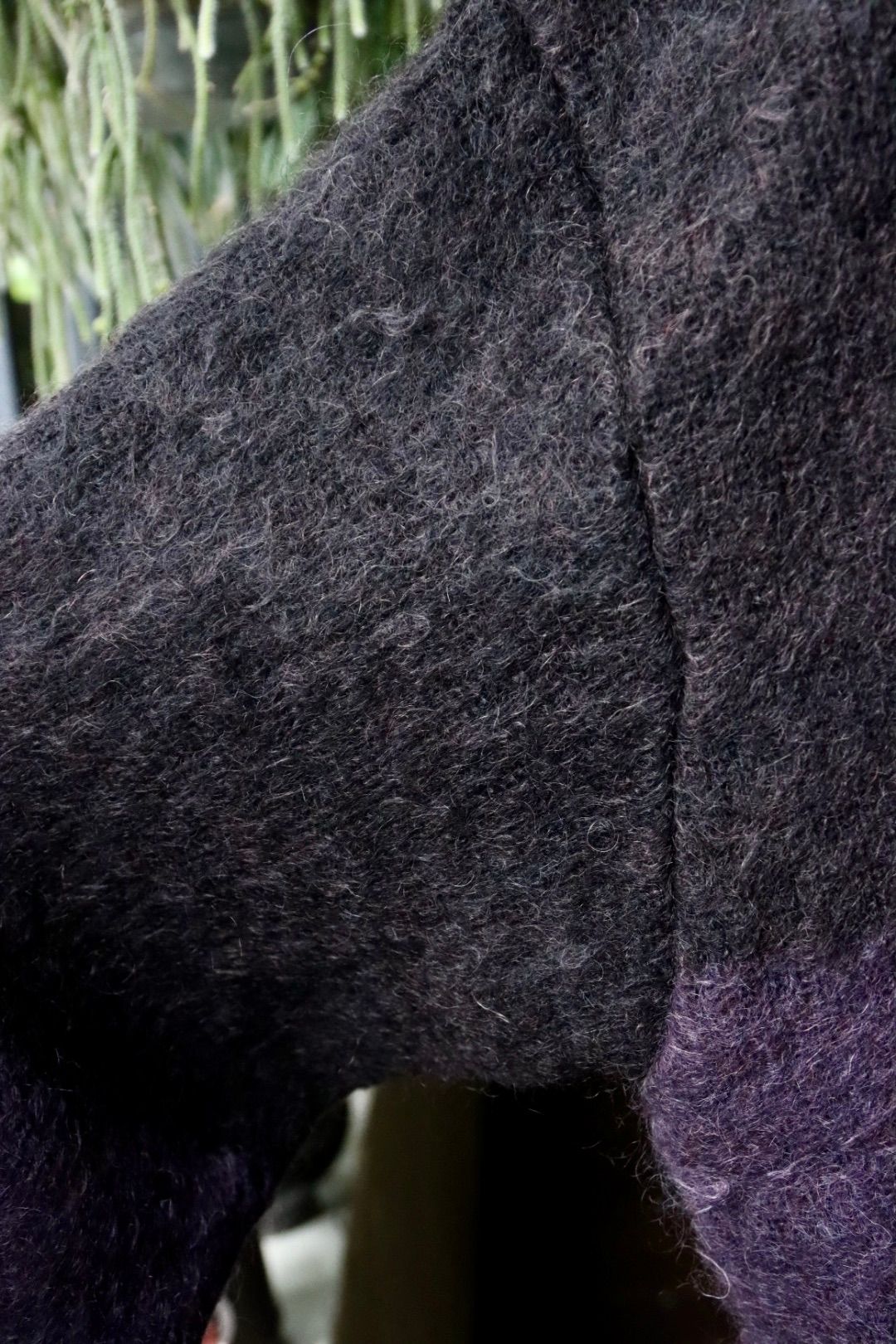 ヨーク23AW MOHAIR BORDER CARDIGAN(YK23FW0571S)BLACK