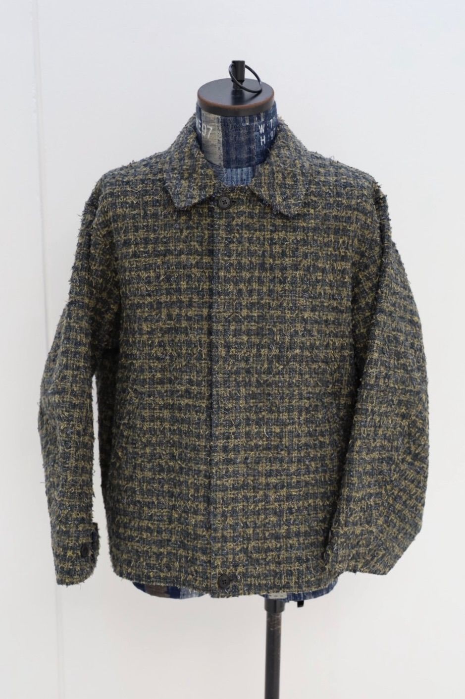 ヨーク 25FW Needlepunched Cotton Plaid Drizzler Jacket(YK25FW01031B) GREEN☆10月11日(土)新作発売！