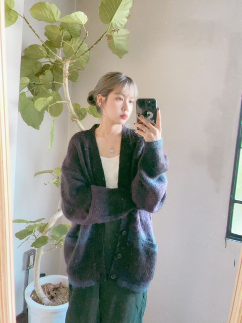 YOKE 新作MOHAIR BORDER CARDIGAN style.2023.8.28