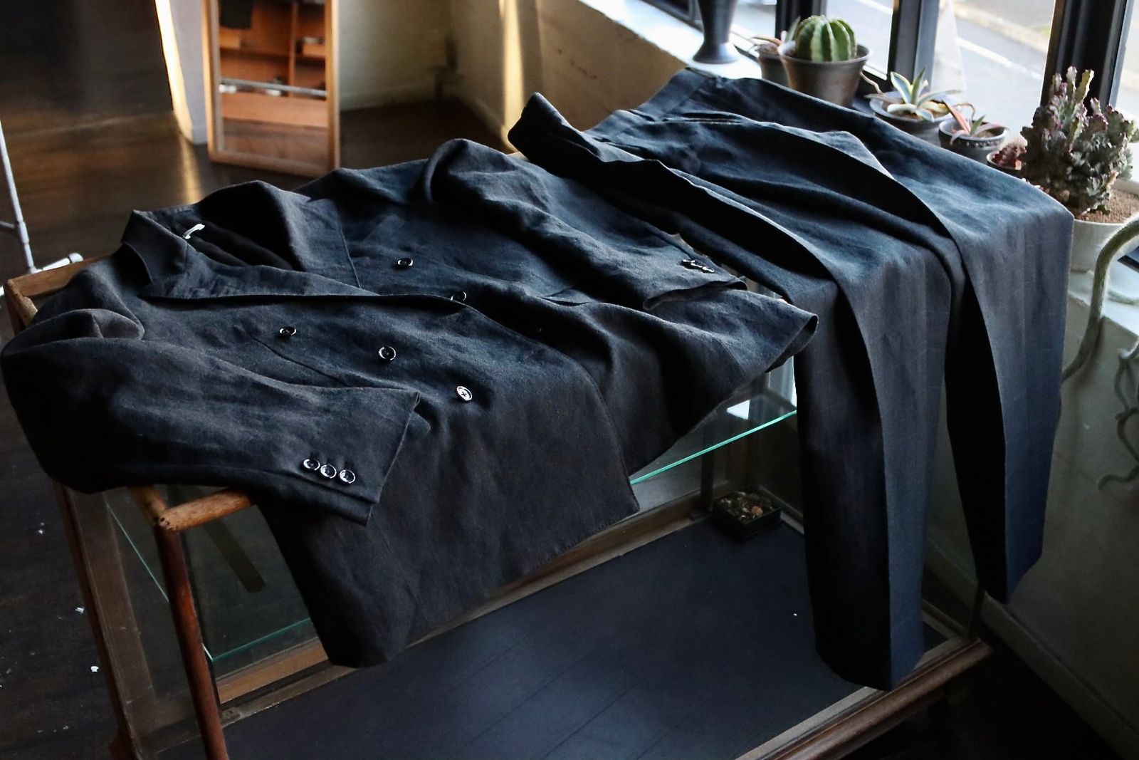 アプレッセ23SSジャケット Double Breasted Jacket(23SAP-01-11M)CHARCOAL
