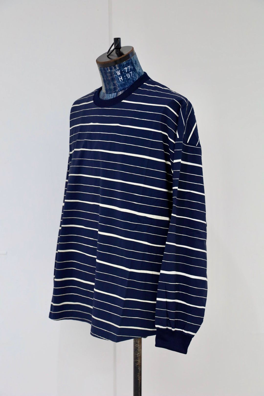 S.F.C 25FW エスエフシー SUPER BIG MIX STRIPE LS NYLON TEE (SFCFW25CS011)Navy☆10月25日(土)発売！