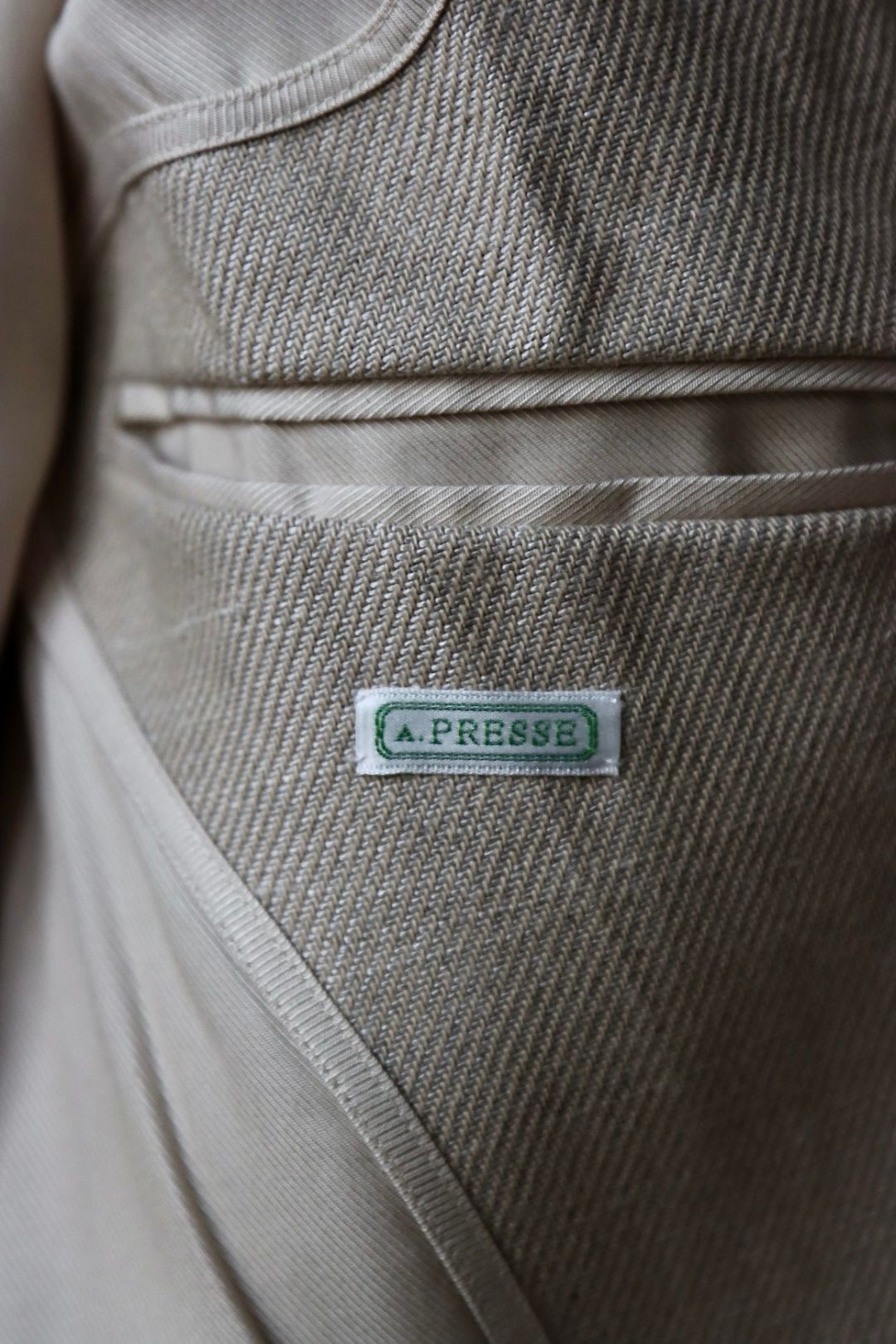 アプレッセ23SSコート Linen Half Coat(23SAP-01-06H)BEIGE
