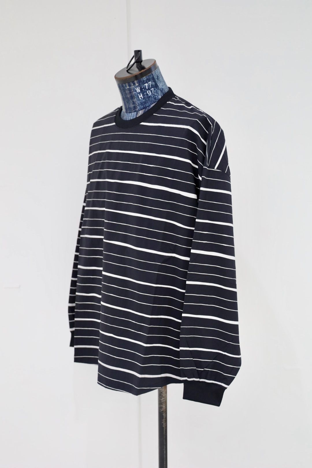 S.F.C 25FW エスエフシー SUPER BIG MIX STRIPE LS NYLON TEE (SFCFW25CS011)Black☆10月25日(土)発売！