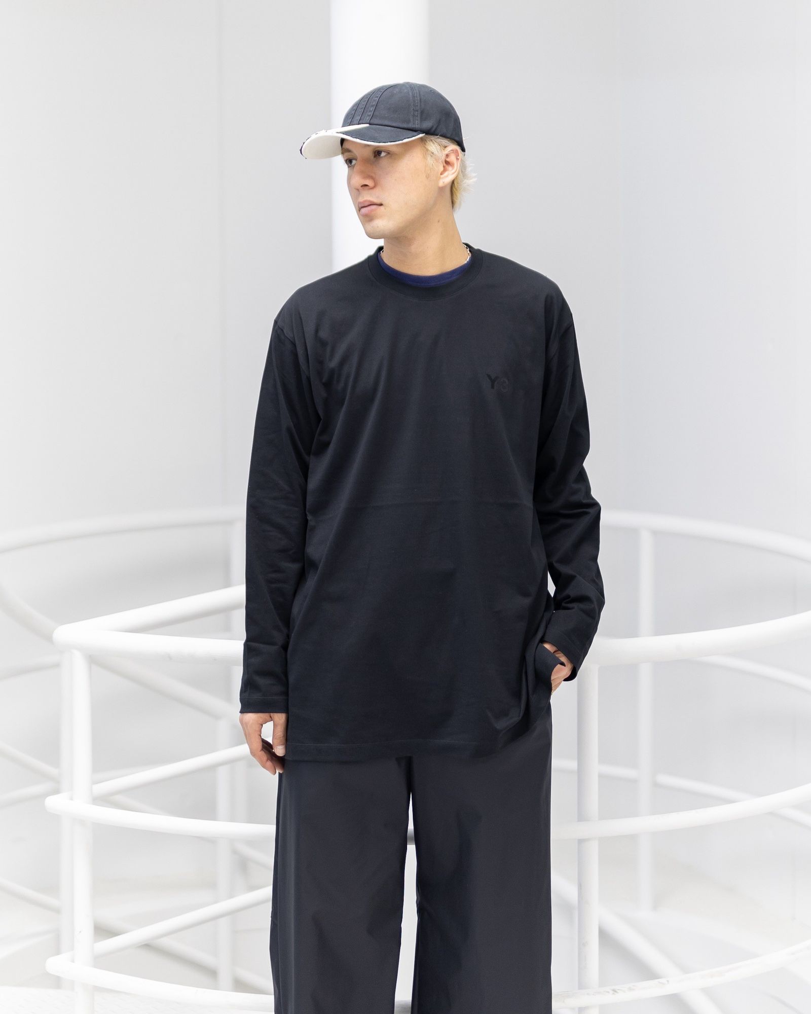ワイスリー Y-3 LOGO LONG SLEEVE TEE (KQ9778)BLACK☆新作発売！