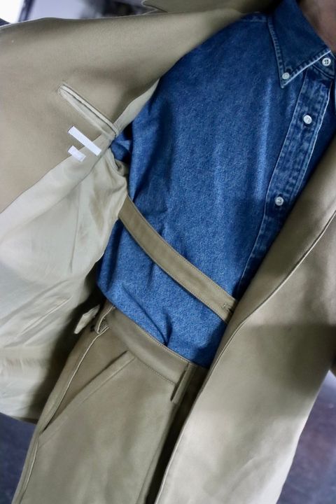 blurhms22FW Work Cardigan Jacket & Utility Back side Trousersスタイル.2022.8.14.