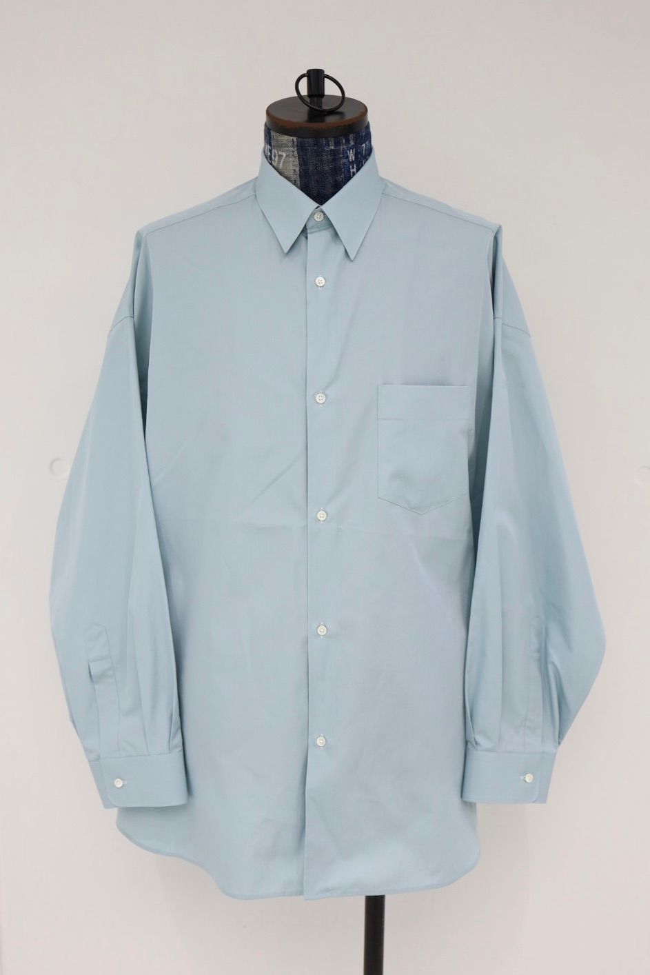 グラフペーパー 26SS ALUMO for GP L/S Oversized Regular Collar Shirt(GM261-50222) SMOKE BLUE☆1月31日(土)発売！