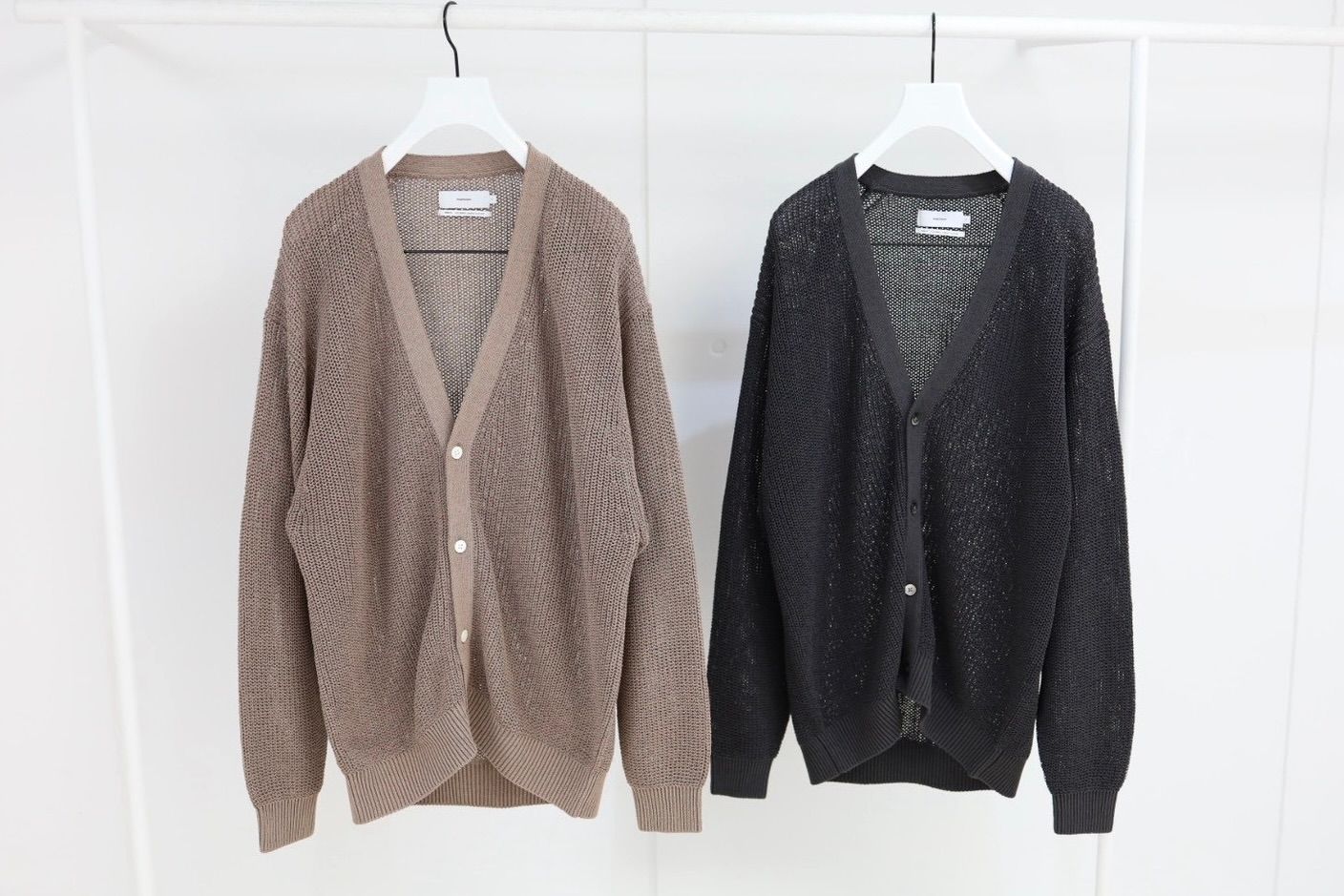 グラフペーパー26SS Coiled Wool Nylon Cardigan(GM261-80434)TAUPE☆2月28日(土)発売！