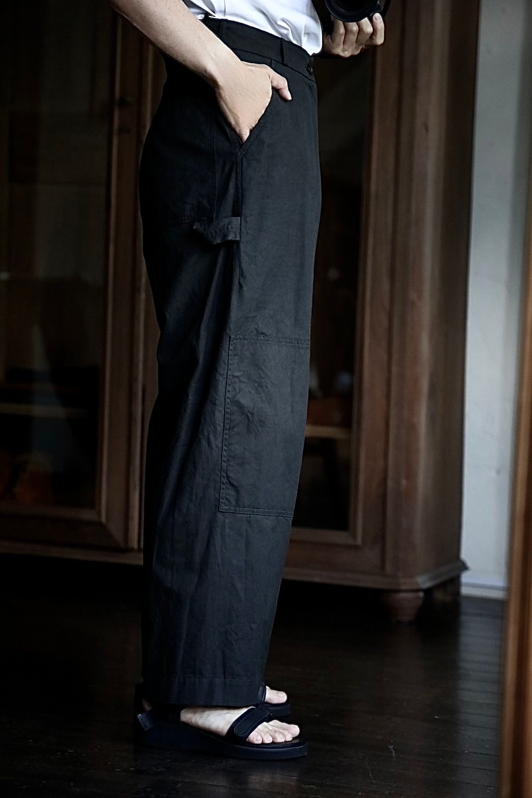 blurhms 25FW Cotton Serge Work Pants(BHS25F028)InkBlack