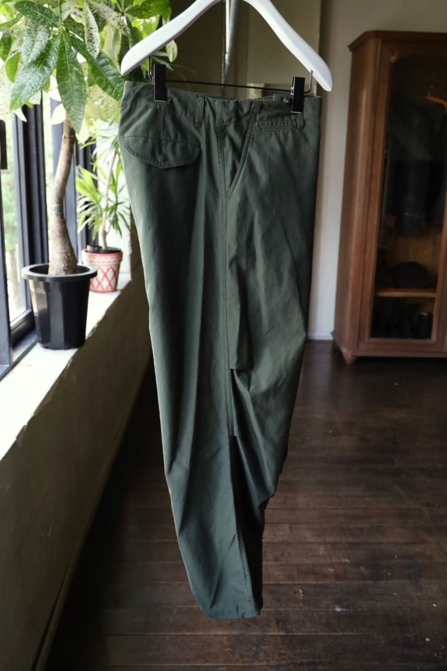 グラフペーパー 25AW Cotton Cupro Back Satin Military Pants(GM253-40345)GREEN☆9月6日(土)発売！