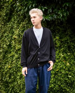 A.PRESSE 2025 STYLE2 Wool Cotton High Gauge Cardiganスタイル