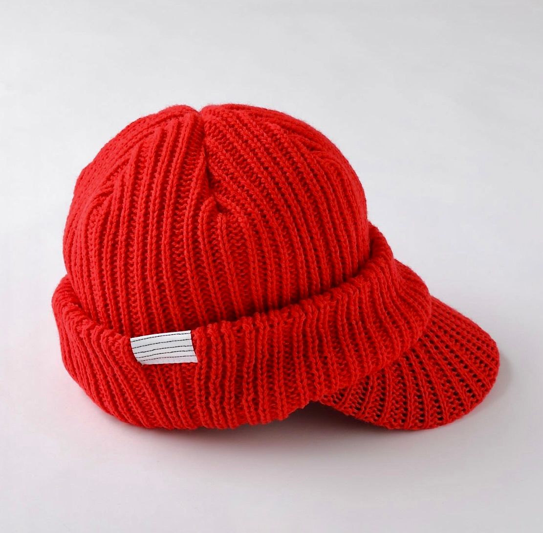 Stripes For Creative - S.F.C 23FW BRIM KNIT CAP(SFCFW23AC03)Red